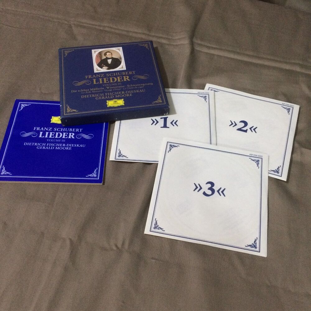 Franz Schubert Lieder Vol III 3 CD Set Fischer-Dieskau Gerald Moore DG